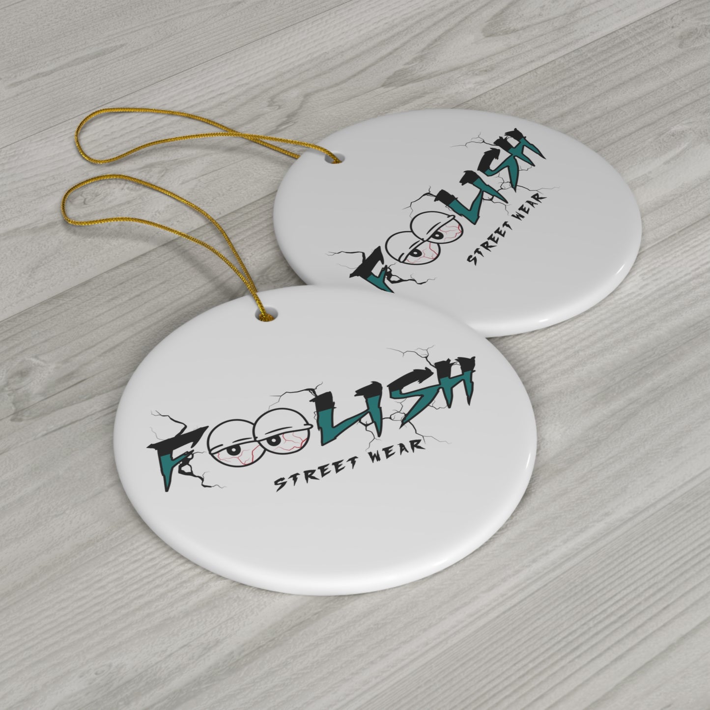 Foolish Ceramic Ornament, 1-Pack